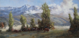 Grazing Below the Mountains